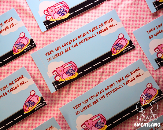 Country Roads Bumper Sticker