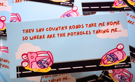 Country Roads Bumper Sticker