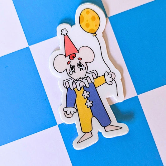 Sad Rat Clown Sticker