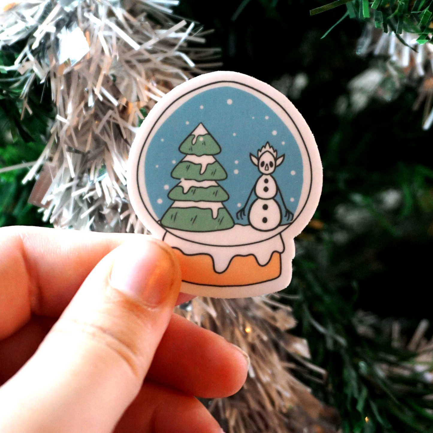 Veggieman Snowglobe Sticker