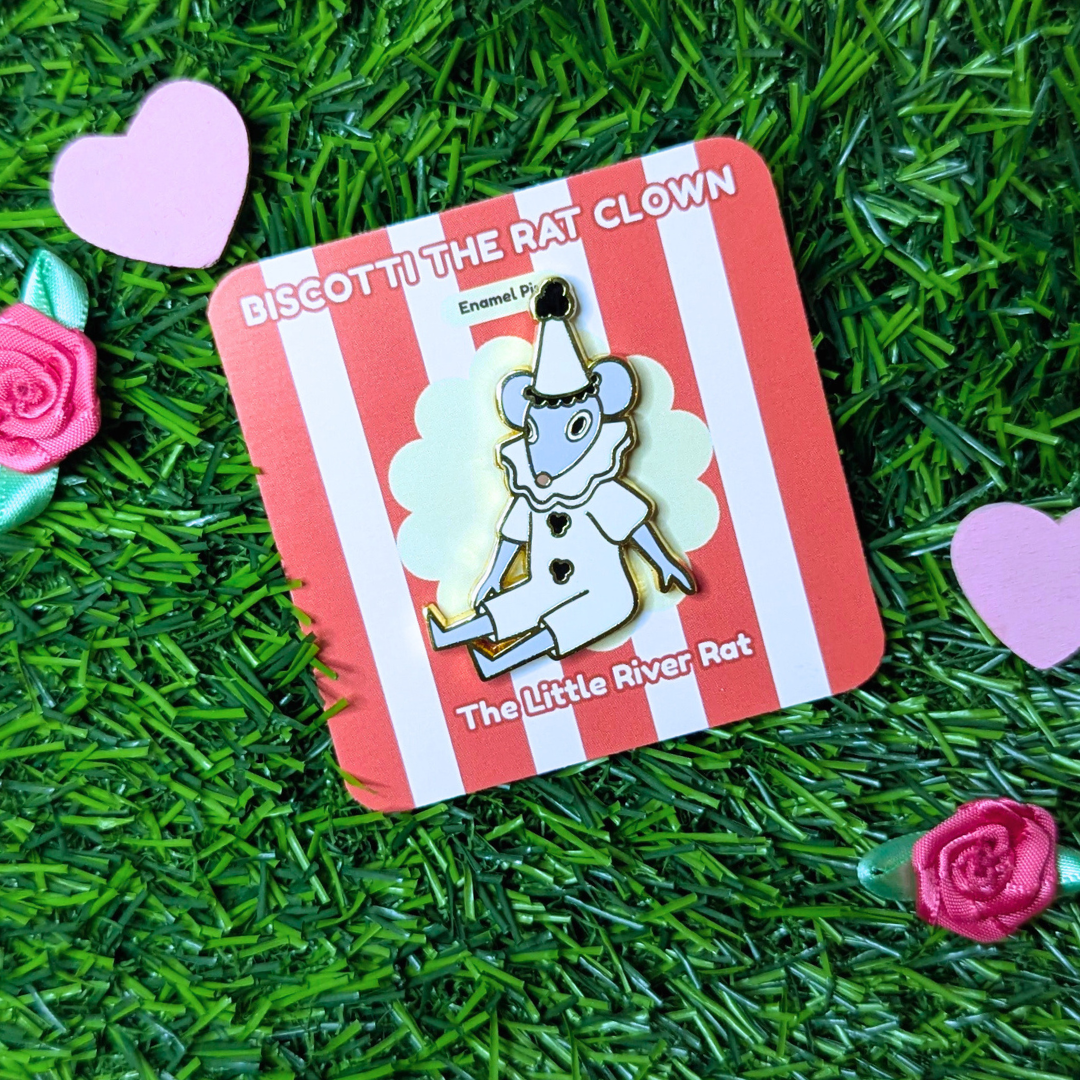 Biscotti The Rat Clown Enamel Pin