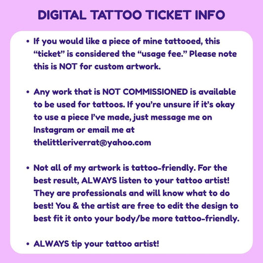 Digital Tattoo Ticket