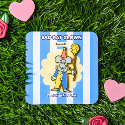 Sad Rat Clown Hard Enamel Pin