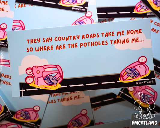 Country Roads Bumper Sticker