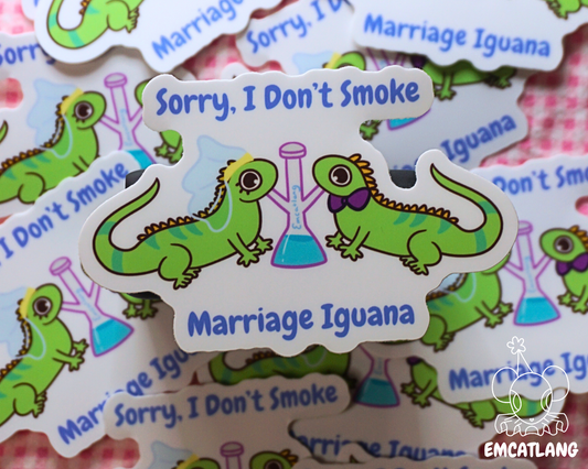 Marriage Iguana Sticker