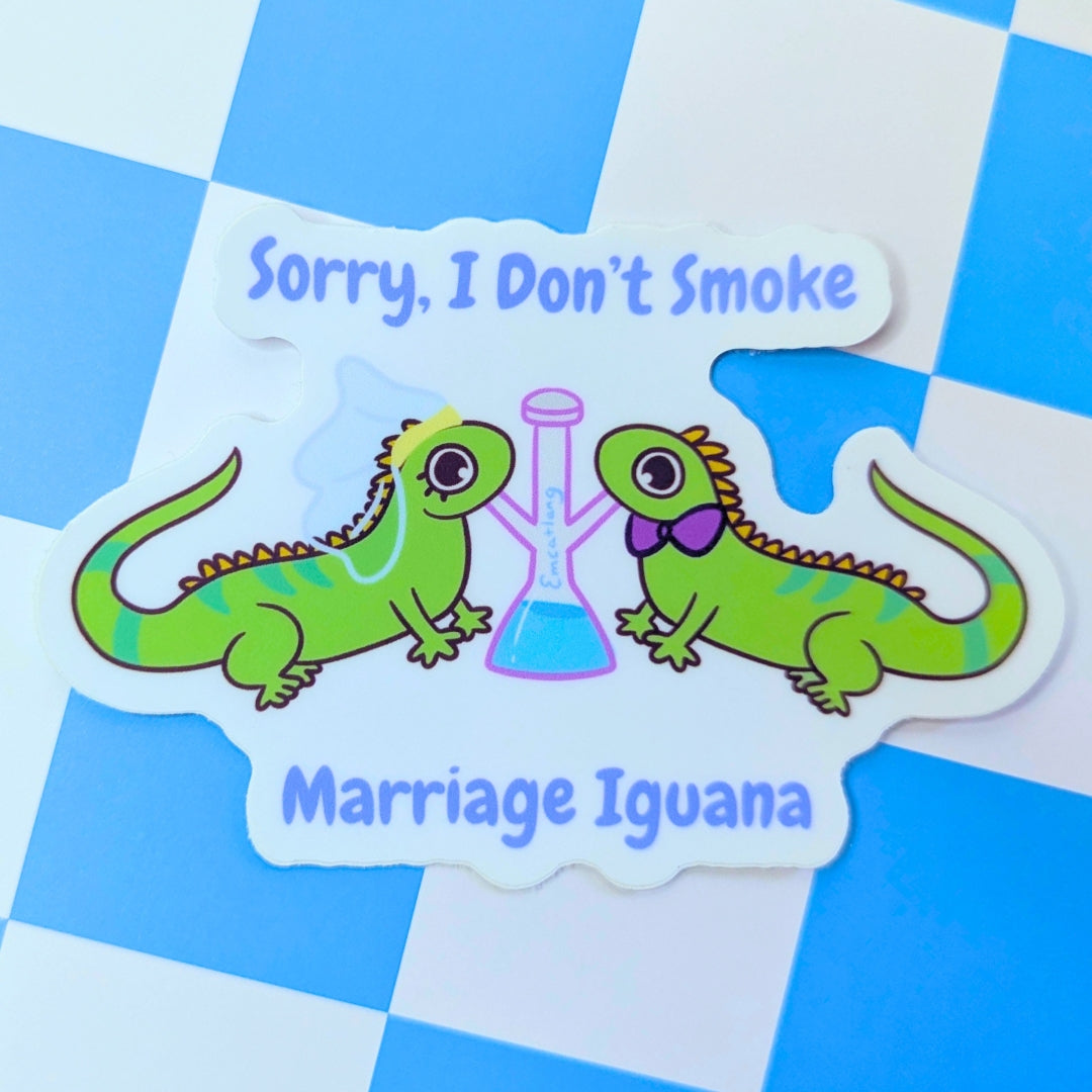 Marriage Iguana Sticker