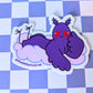 Mothman on a cloud sticker