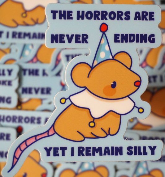 The Horrors Clown Rat Sticker